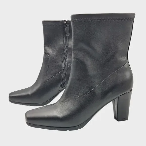 Aerosoles Women's Cinnamon Heeled Tailored Booties Black Size 9.5 Ankle Boots - Picture 6 of 16